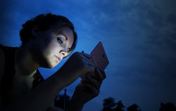 Woman playing video games