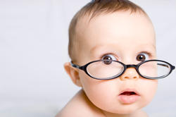 Baby with eyeglasses