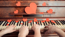 hearts on piano