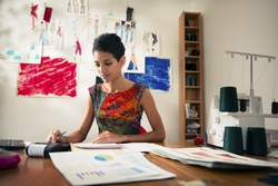 woman working