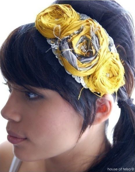 flowered headpiece