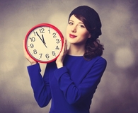 Woman improving time management skills