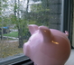 Piggy bank saved for a rainy day