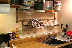 back splash storage