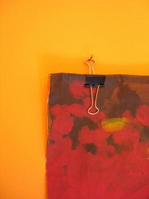 binder clip poster hanging