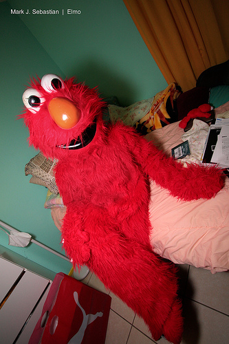 elmo sleeping