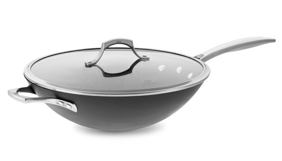 Calphalon Unison Nonstick, Sear Surface, Flat-Bottom Wok, 13-inch